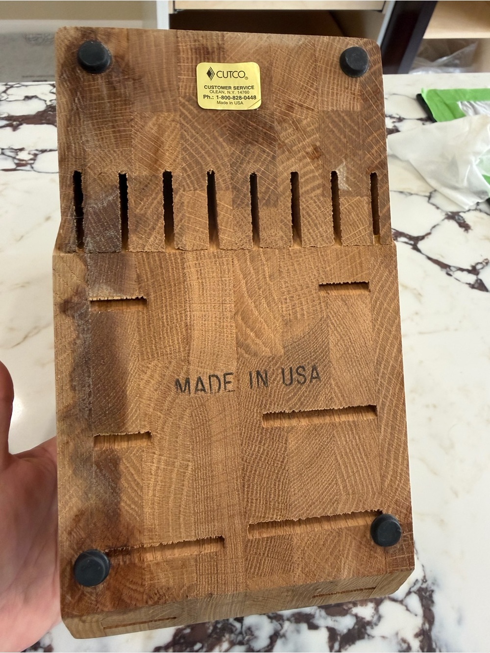 Cutco Knife Block in Honey - Fits Homemaker + 8 Set (18 slots) - Picture 3 of 5